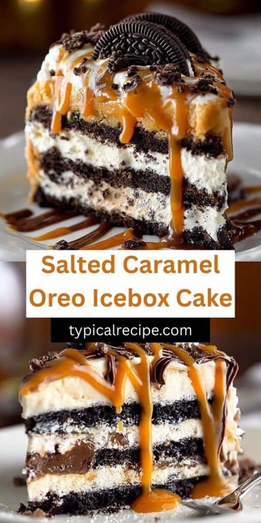 Salted Caramel Oreo Icebox Cake 61 Salted Caramel Oreo Icebox Cake