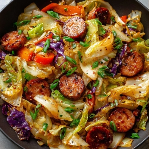 Sausage and Cabbage Stir Fry 1