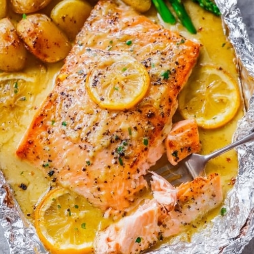 Sheet Pan Lemon Garlic Butter Salmon