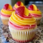 Strawberry Mango Margarita Cupcakes