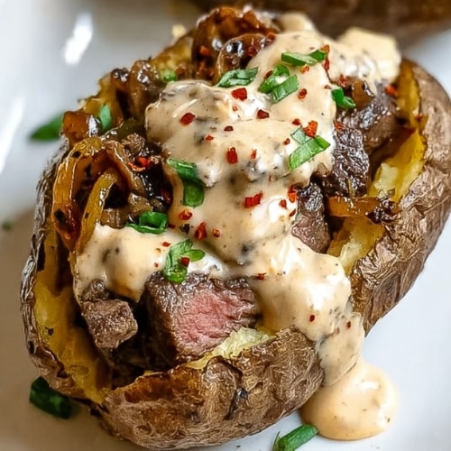 Ultimate Loaded Baked Potato with Steak