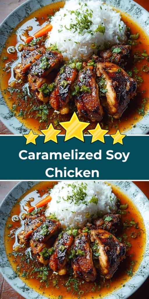 Caramelized Soy Chicken in Garlic Ginger Broth with Rice 101 Caramelized Soy Chicken in Garlic Ginger Broth with Rice