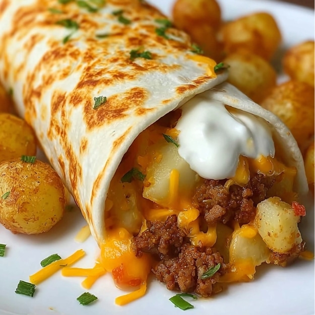 Cheesy Potato Burritos