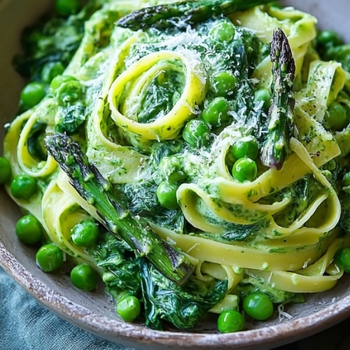 Fettuccine With Creamy Spinach Sauce