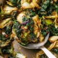 Garlic Sauteed Cabbage Kale Skillet