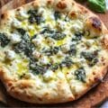 Greek Roasted Garlic Spinach White Pizza 1