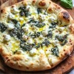 Greek Roasted Garlic Spinach White Pizza 1