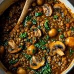 Hearty Vegan Lentil Mushroom Stew