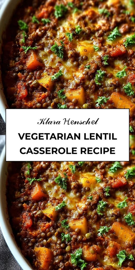 Comforting Vegetarian Lentil Casserole in One Cozy Pot 85 Vegetarian Lentil Casserole recipe