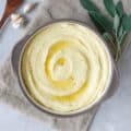 Creamy Parsnip Puree with Garlic and Sage Butter