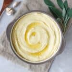 Creamy Parsnip Puree with Garlic and Sage Butter