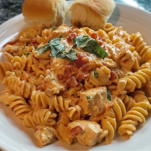 Creamy Rotel Chicken Pasta
