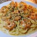 Lemon Garlic Shrimp with Italian Cream Linguine