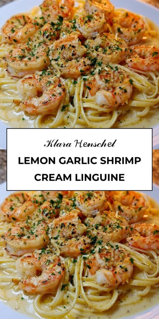 Lemon Garlic Shrimp with Italian Cream Linguine 113 Lemon Garlic Shrimp with Italian Cream Linguine Easy Pasta Dinner