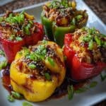 Teriyaki Pineapple Chicken Stuffed Peppers