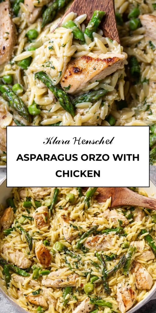 Asparagus Chicken Orzo 97 Asparagus Orzo with Chicken Easy Spring Pasta Dinner