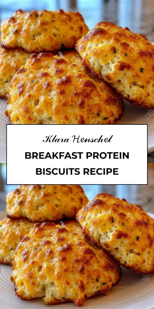 Breakfast Protein Biscuits Fluffy Cheesy High Protein 8 Pack Recipe