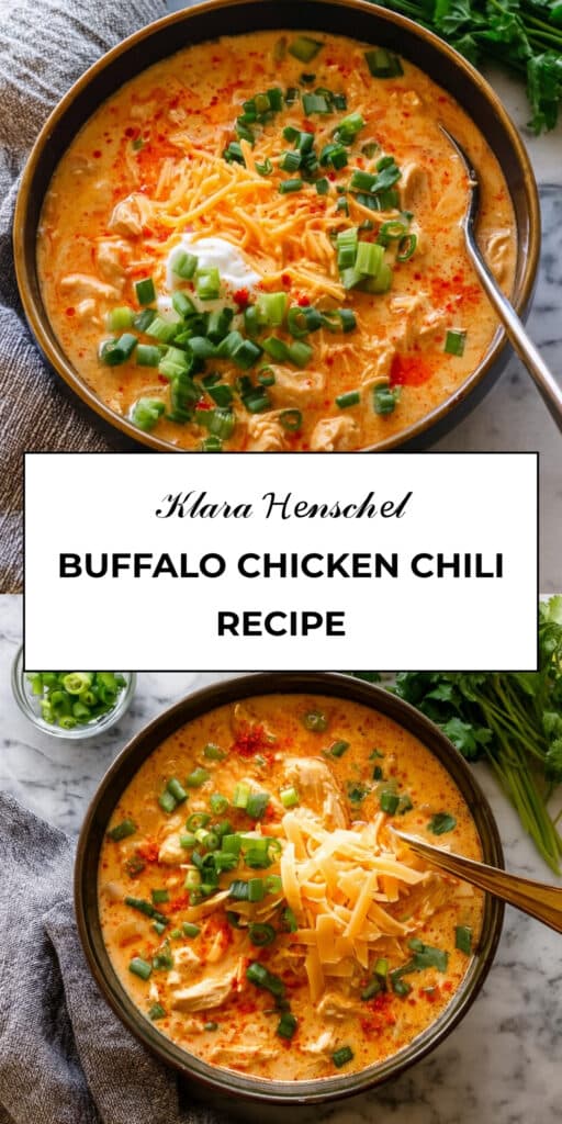 Buffalo Chicken Chili Spicy Creamy Easy Dinner Recipe