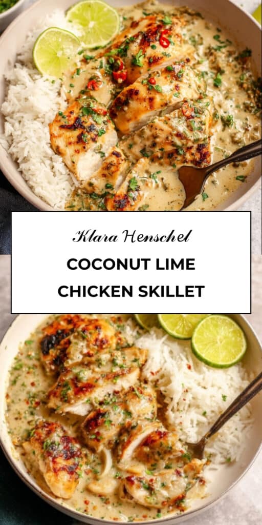 Coconut Lime Chicken Skillet Whole30 Low Carb Dairy Free Dinner 1