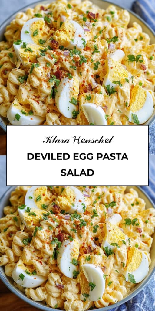 Deviled Egg Pasta Salad Creamy Classic Side Dish Recipe