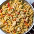 Easy Creamy Chicken Pasta With Bell Peppers
