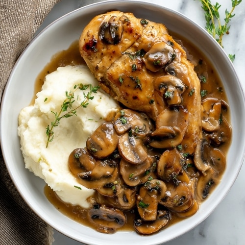 Easy Creamy Mushroom Chicken Recipe