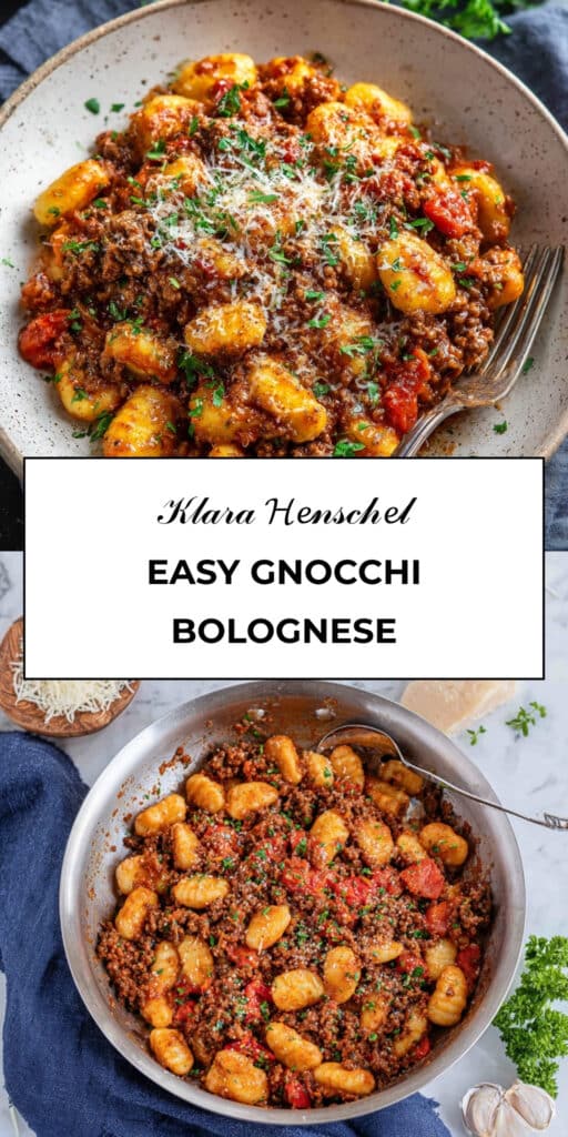 Easy Gnocchi Bolognese Quick Cozy Italian Dinner Recipe