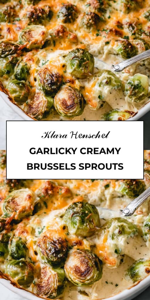 Garlicky Creamy Brussels Sprouts Au Gratin 81 Garlicky Creamy Brussels Sprouts Au Gratin Cheesy Baked Side Dish
