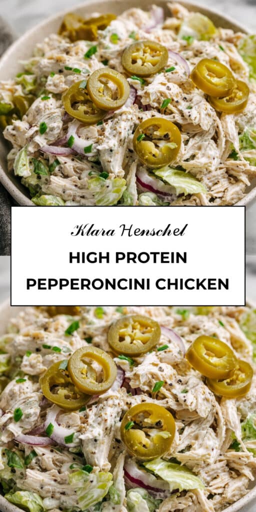 High Protein Pepperoncini Chicken Salad Easy Healthy Lunch Recipe