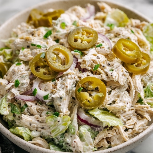 High Protein Pepperoncini Chicken Salad
