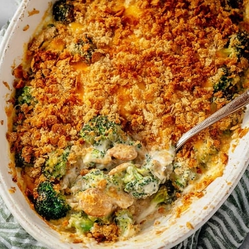 Homemade Broccoli Casserole with Ritz Topping