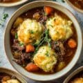 Homemade Irish Stew with Cheddar Dumplings