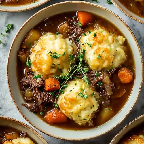 Homemade Irish Stew with Cheddar Dumplings