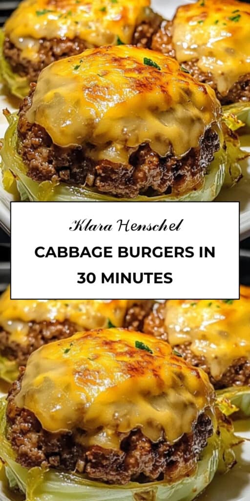 Oven Baked Cabbage Burgers in 30 Minutes Easy Low Carb Dinner