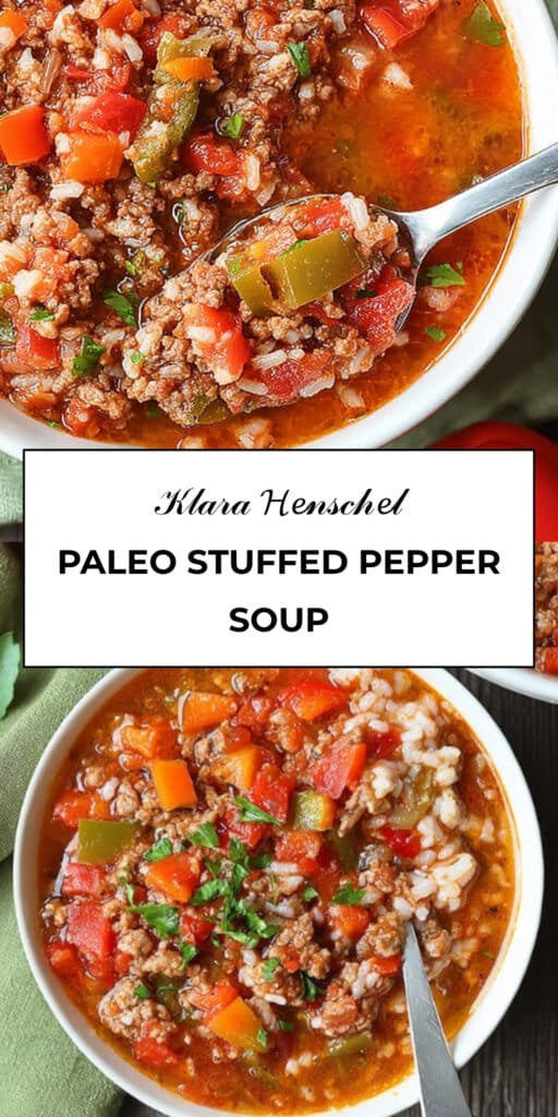 Paleo Stuffed Pepper Soup Easy Healthy Comfort Food Recipe