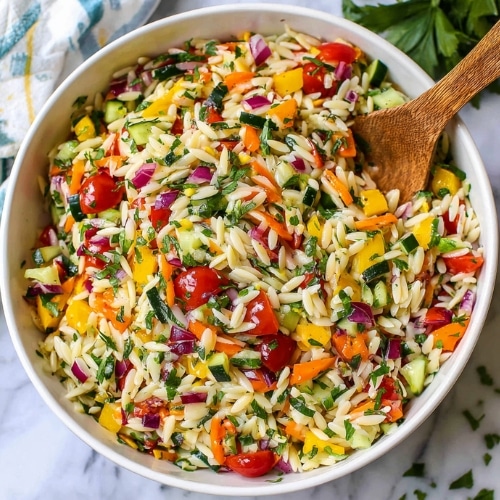 Rainbow Orzo Salad
