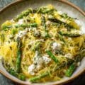 Spaghetti Squash with Asparagus Ricotta Lemon Thyme
