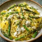 Spaghetti Squash with Asparagus Ricotta Lemon Thyme