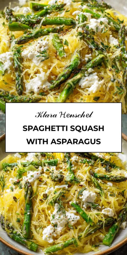 Spaghetti Squash with Asparagus Ricotta Lemon Thyme Healthy Dinner