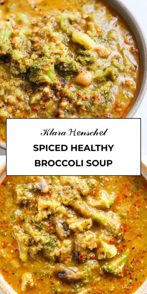 Healthy Spiced Broccoli Soup (No Cream) 113 Spiced Healthy Broccoli Soup No Cream Light Dairy Free