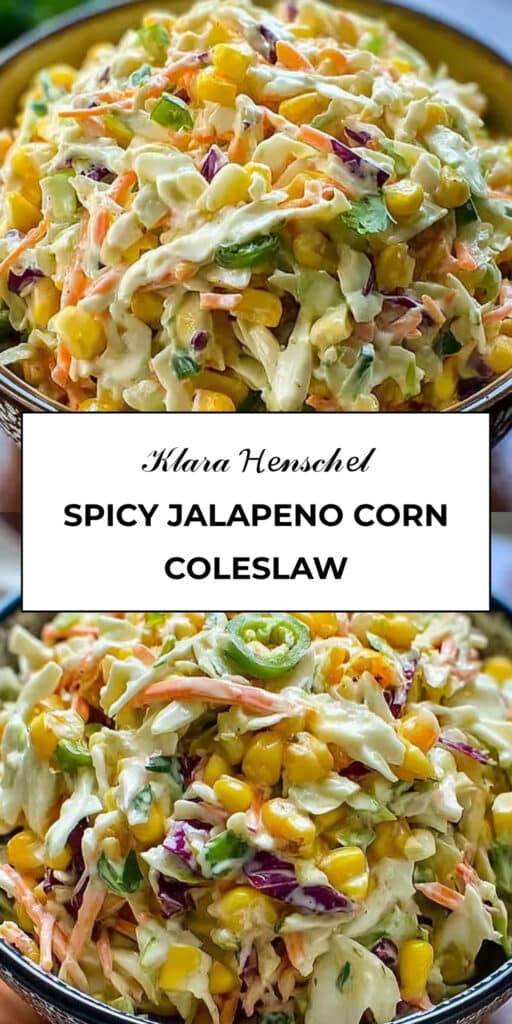 Spicy Jalapeno Corn Coleslaw Fresh Crunchy Side Dish
