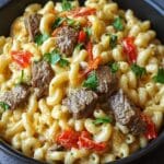 Steak Pepper Jack Queso Mac
