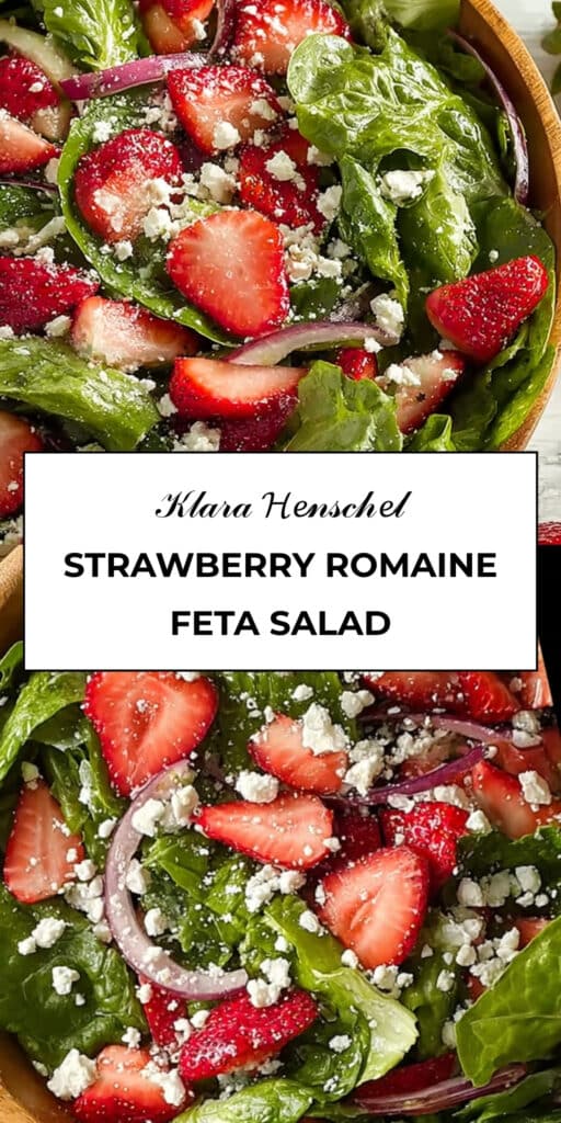 Strawberry Romaine Feta Salad Fresh Easy Healthy Salad