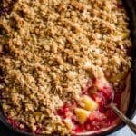Sweet Pineapple Rhubarb Crisp