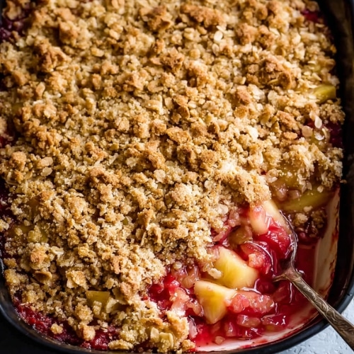 Sweet Pineapple Rhubarb Crisp