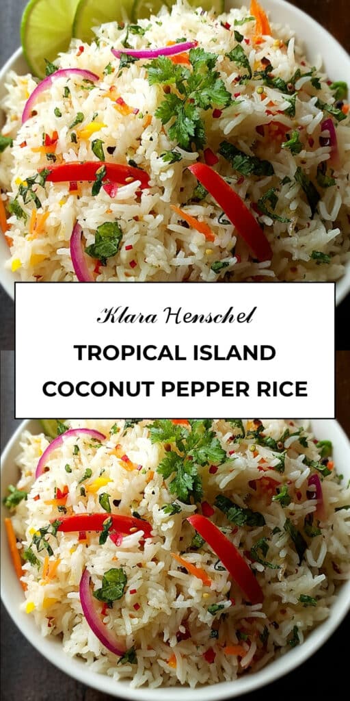 Tropical Island Coconut Pepper Rice Quick Weeknight Dinner