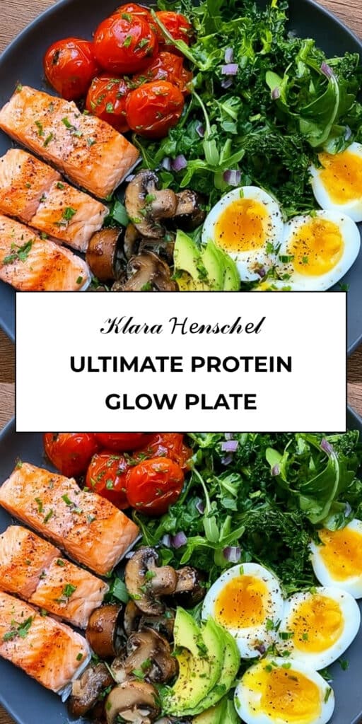 Ultimate Protein Glow Plate with Salmon, Eggs & Greens 113 Ultimate Protein Glow Plate with Salmon Eggs Greens Healthy Meal