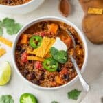 Vegetarian Quinoa Chili with Black Beans