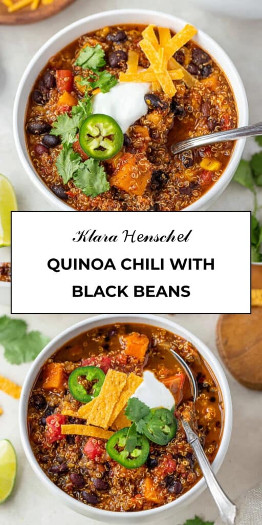 Vegetarian Quinoa Chili with Black Beans Healthy Easy Dinner