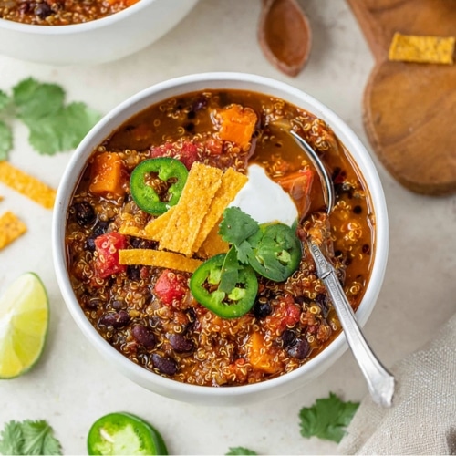 Vegetarian Quinoa Chili with Black Beans